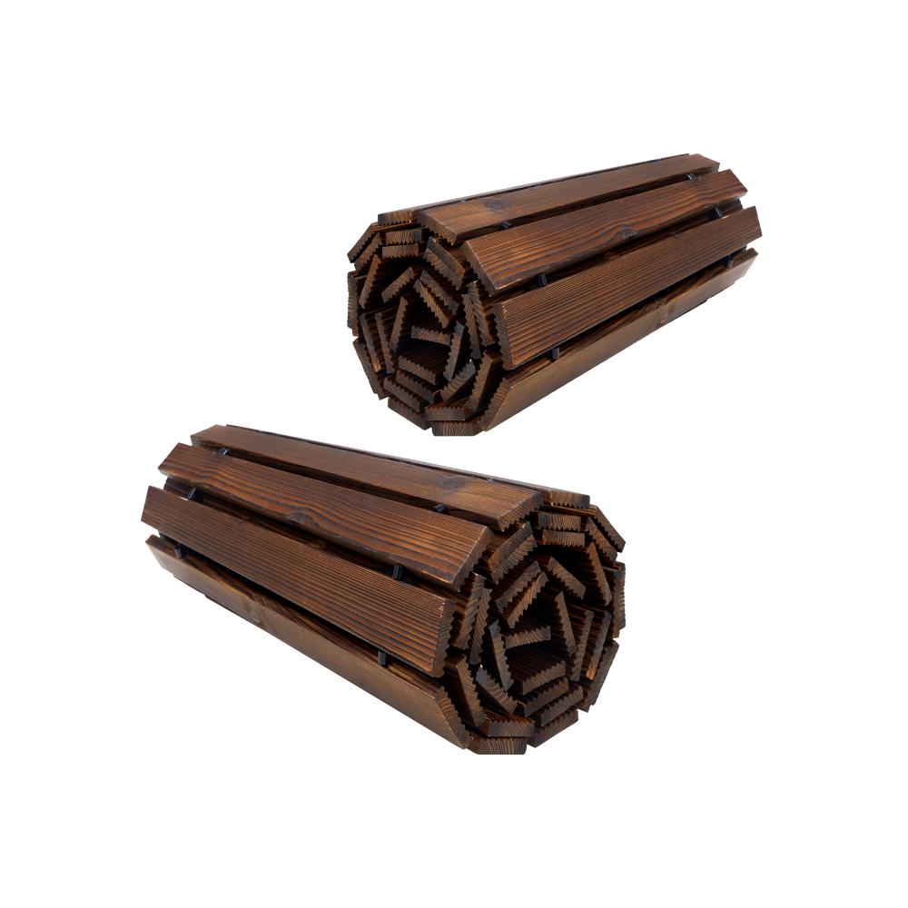 Livsip 2PC Garden Wooden Pathway 8ft Roll-Out Straight Walkway-Garden Pathways-PEROZ Accessories
