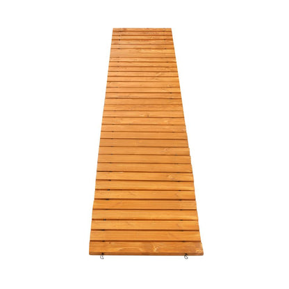 Livsip 2PC Garden Wooden Pathway 8ft Straight Roll-Out-Garden Pathways-PEROZ Accessories