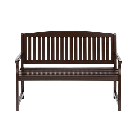 Gardeon Outdoor Garden Bench Wooden 2 Seater Lounge Chair Patio Furniture Brown-Outdoor Benches-PEROZ Accessories