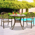 Livsip Outdoor Dining Chairs 3 Piece Bistro Set Cast Aluminium Patio Furniture-Outdoor Dining Sets-PEROZ Accessories