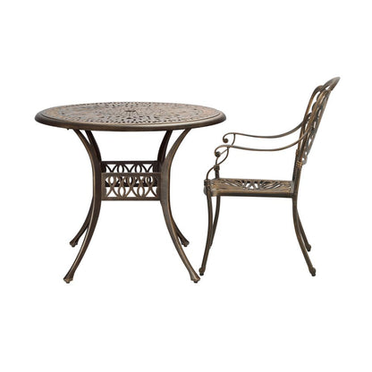 Livsip Outdoor Furniture 5 Piece Dining Set Chairs Table Bistro Set Patio Garden-Outdoor Dining Sets-PEROZ Accessories