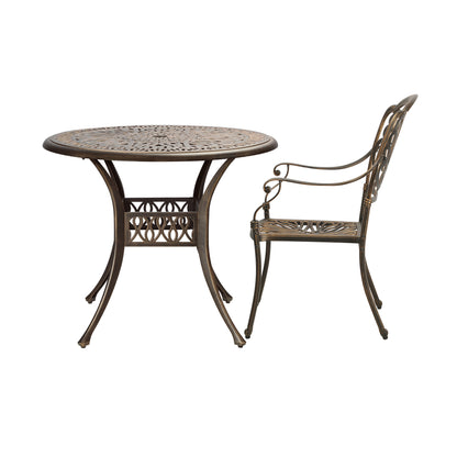 Livsip Outdoor Furniture 5 Piece Dining Set Chairs Table Bistro Set Patio Garden-Outdoor Dining Sets-PEROZ Accessories
