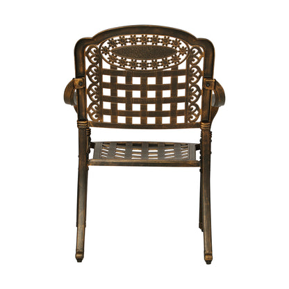 Livsip Outdoor Furniture Dining Chairs Cast Aluminium Garden Patio Chairs x2-Outdoor Dining Sets-PEROZ Accessories