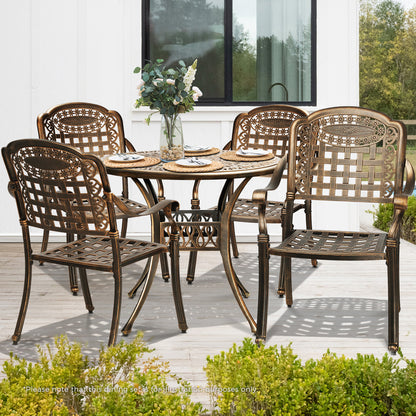 Livsip Outdoor Setting Dining Chairs Bistro Set Patio Garden Furniture 5 Piece-Outdoor Dining Sets-PEROZ Accessories