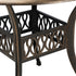 Livsip Garden Table Bronze Cast Aluminium Outdoor Patio Dining Side Table 75cm-Outdoor Dining Sets-PEROZ Accessories