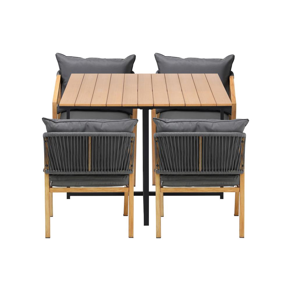 Livsip 5PCS Outdoor Patio Set Table&amp;Armchair Dining Set-Outdoor Dining Sets-PEROZ Accessories