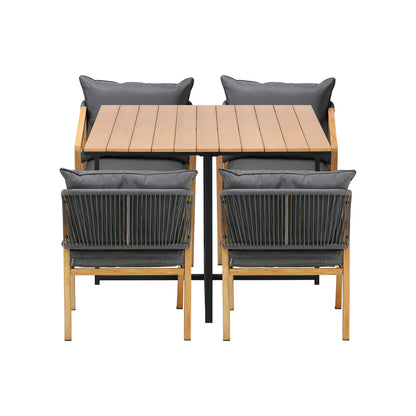 Livsip 5PCS Outdoor Patio Set Table&amp;Armchair Dining Set-Outdoor Dining Sets-PEROZ Accessories