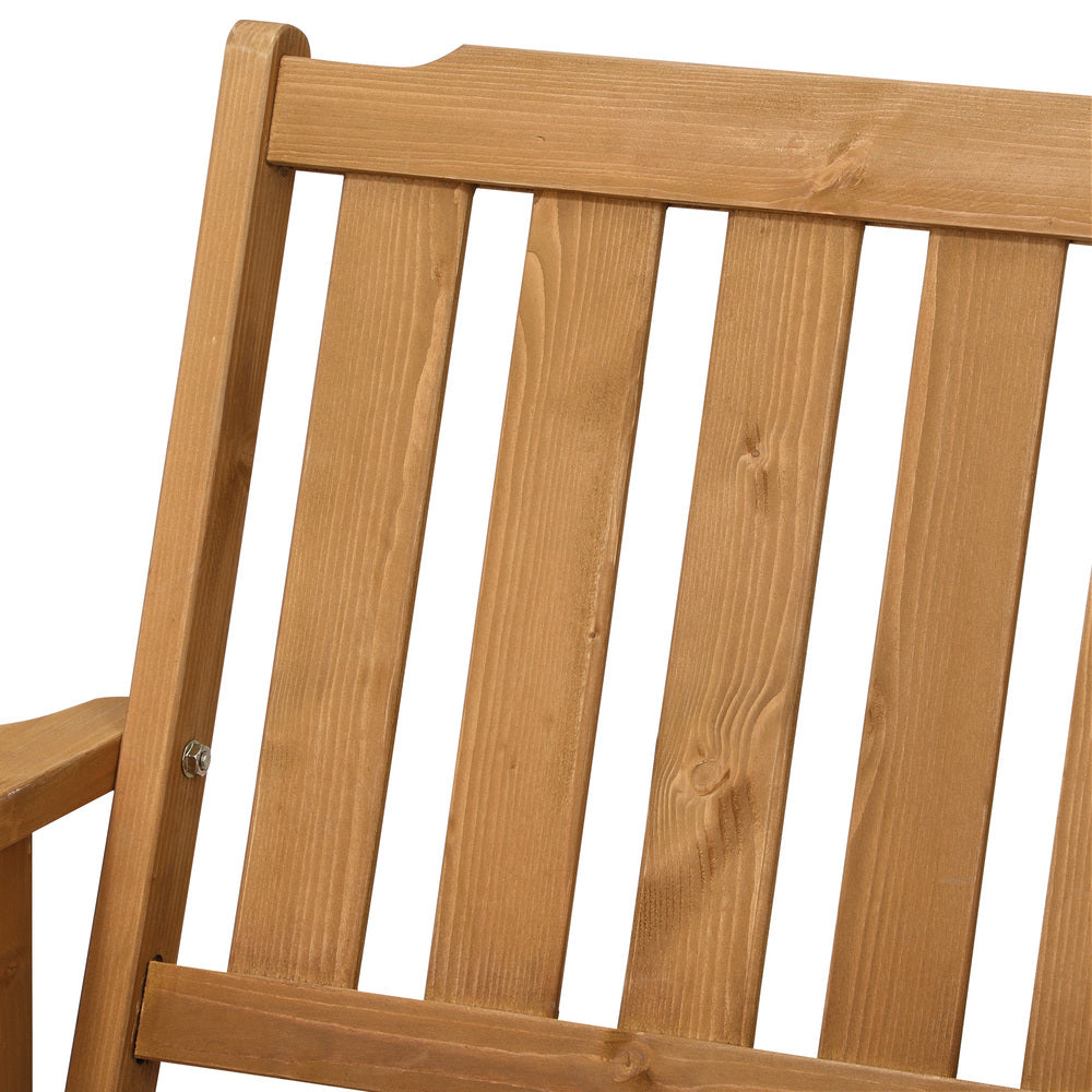 Livsip 4 Seater Outdoor Dining Set Table&amp;Wood Chairs-Outdoor Dining Sets-PEROZ Accessories
