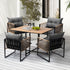 Livsip Outdoor Dining Set Wood-Plastic Table 4 Seater-Outdoor Dining Sets-PEROZ Accessories