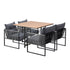 Livsip 5PCS Outdoor Dining Set Garden Table Chairs with Cushions-Outdoor Dining Set-PEROZ Accessories
