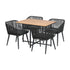 Livsip 5PCS Outdoor Patio Set Table&Lounge Chairs-Outdoor Dining Sets-PEROZ Accessories