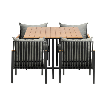 Livsip Outdoor Dining Set Table &amp; Chairs 5PCS Patio Set-Outdoor Dining Sets-PEROZ Accessories