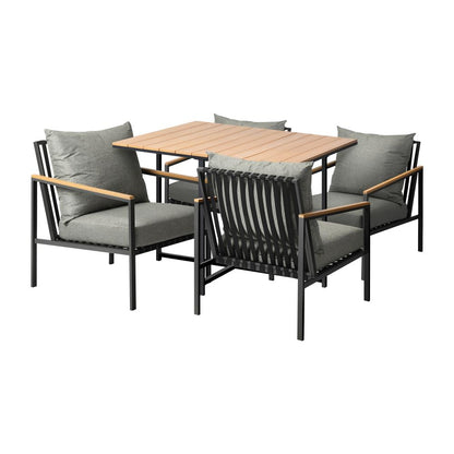 Livsip Outdoor Dining Set Table &amp; Chairs 5PCS Patio Set-Outdoor Dining Sets-PEROZ Accessories