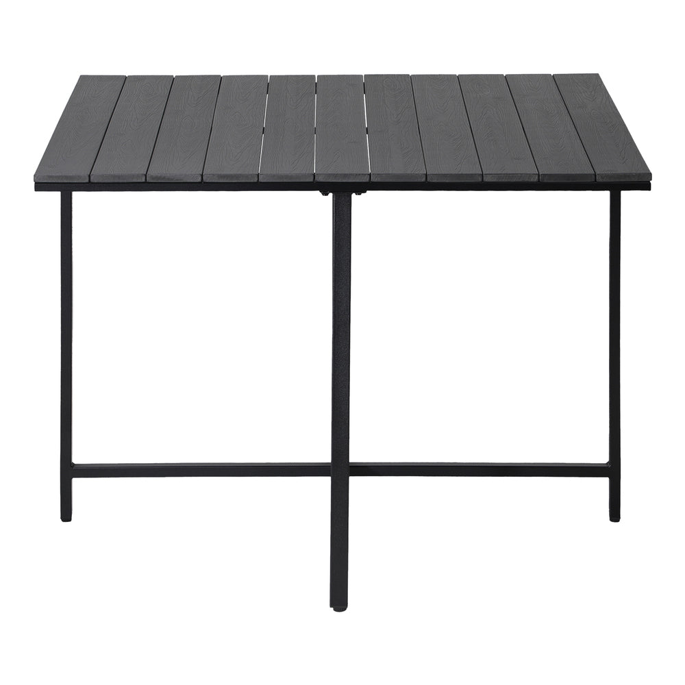 Livsip Outdoor Dining Table Black Wood-Plastic-Outdoor Dining Set-PEROZ Accessories