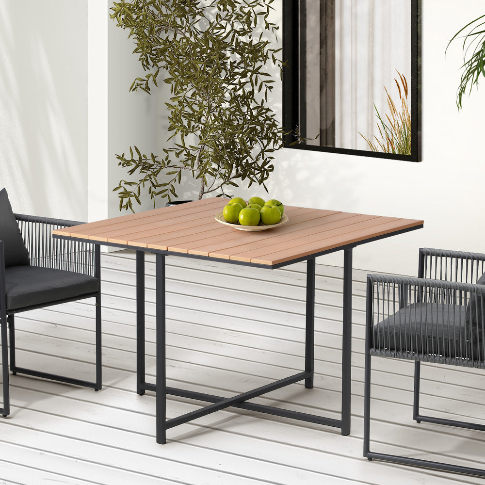 Livsip Outdoor Dining Table Furniture Lounge Patio Garden Setting Wood-Plastic-Outdoor Dining Sets-PEROZ Accessories