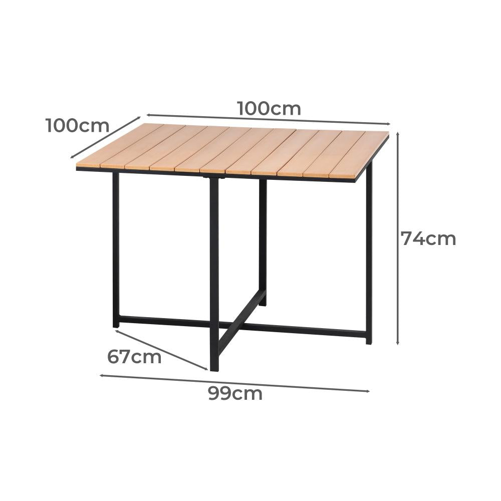 Livsip Outdoor Dining Table Furniture Lounge Patio Garden Setting Wood-Plastic-Outdoor Dining Sets-PEROZ Accessories