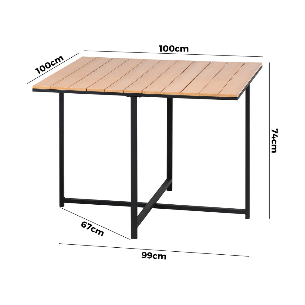 Livsip Outdoor Dining Table Furniture Lounge Patio Garden Setting Wood-Plastic-Outdoor Dining Sets-PEROZ Accessories
