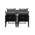 Livsip Outdoor Dining Set Black Table 4 Seater-Outdoor Dining Set-PEROZ Accessories