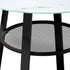 Livsip Outdoor Dining Table w/ Storage Shelf Black 90cm-Dining Table-PEROZ Accessories