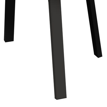 Livsip Outdoor Dining Table w/ Storage Shelf Black 90cm-Dining Table-PEROZ Accessories