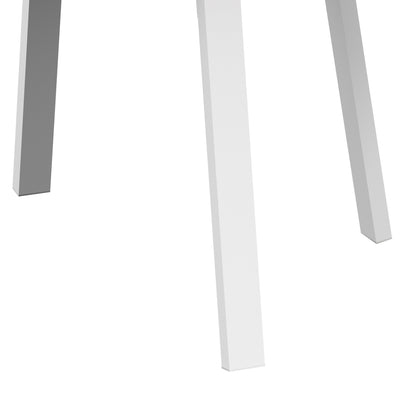 Livsip Outdoor Dining Table w/ Storage Shelf White 90cm-Dining Table-PEROZ Accessories