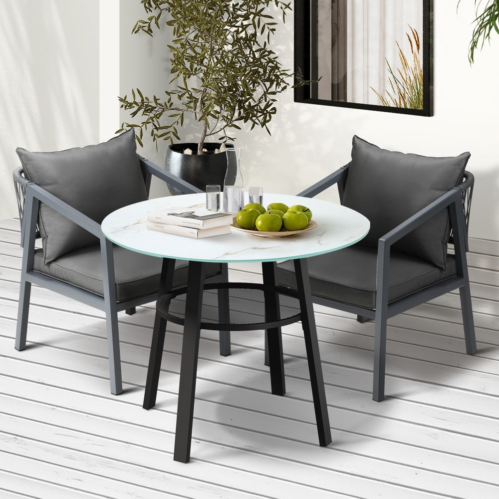 Livsip 3PCS Outdoor Dining Set Table Lounge Chair-Outdoor Dining Set-PEROZ Accessories