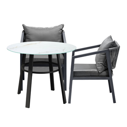 Livsip 3PCS Outdoor Dining Set Table Lounge Chair-Outdoor Dining Set-PEROZ Accessories