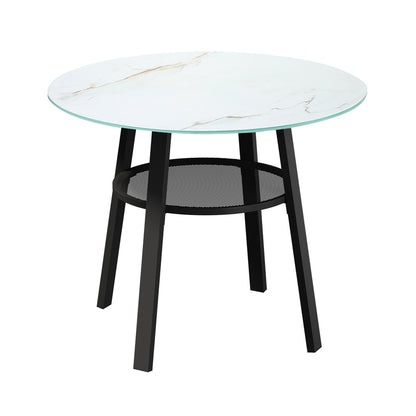 Livsip Outdoor Dining Set 3PC Lounge Setting Table Storage Shelf-Outdoor Dining Set-PEROZ Accessories