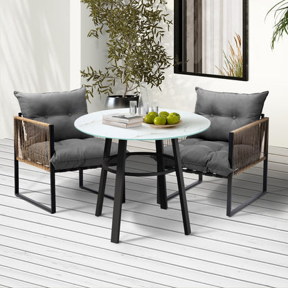 Livsip Outdoor Patio Set 2 Seater Bistro Setting-Outdoor Dining Set-PEROZ Accessories