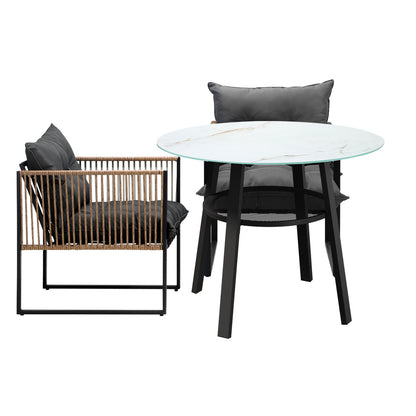 Livsip Outdoor Patio Set 2 Seater Bistro Setting-Outdoor Dining Set-PEROZ Accessories