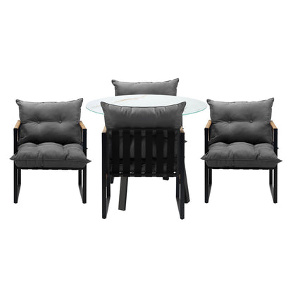 Livsip Outdoor Patio Set 4 Seater Bistro Setting-Outdoor Dining Set-PEROZ Accessories