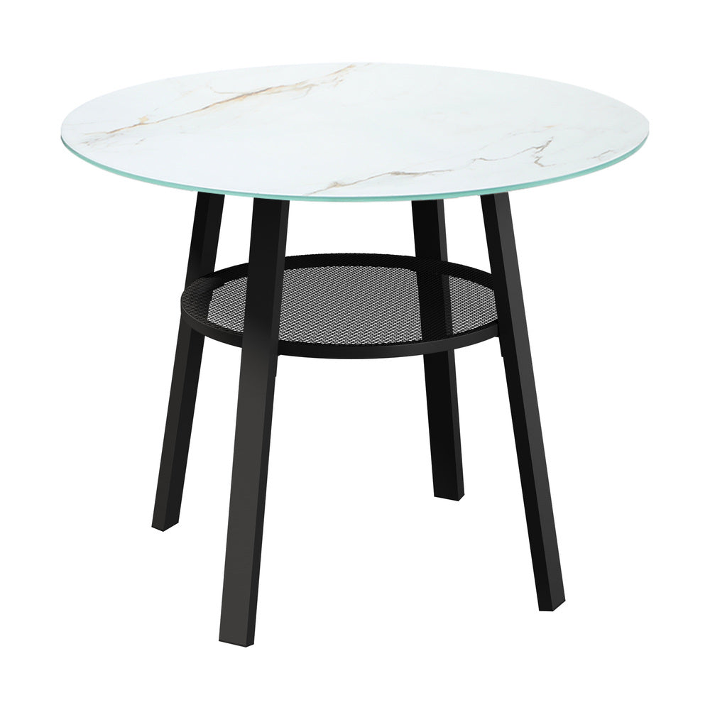Livsip 5PCS Outdoor Dining Set Marble-style Table-Outdoor Dining Set-PEROZ Accessories