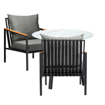 Livsip Outdoor Dining Setting Table Sofa Chairs 3PCS-Outdoor Dining Set-PEROZ Accessories