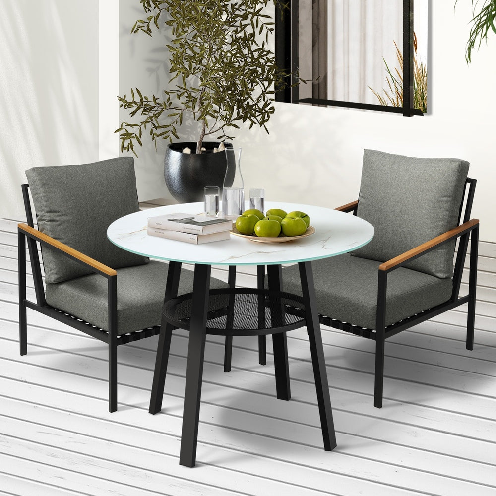 Livsip 3PCS Outdoor Dining Setting Patio Bistro Set-Outdoor Dining Set-PEROZ Accessories