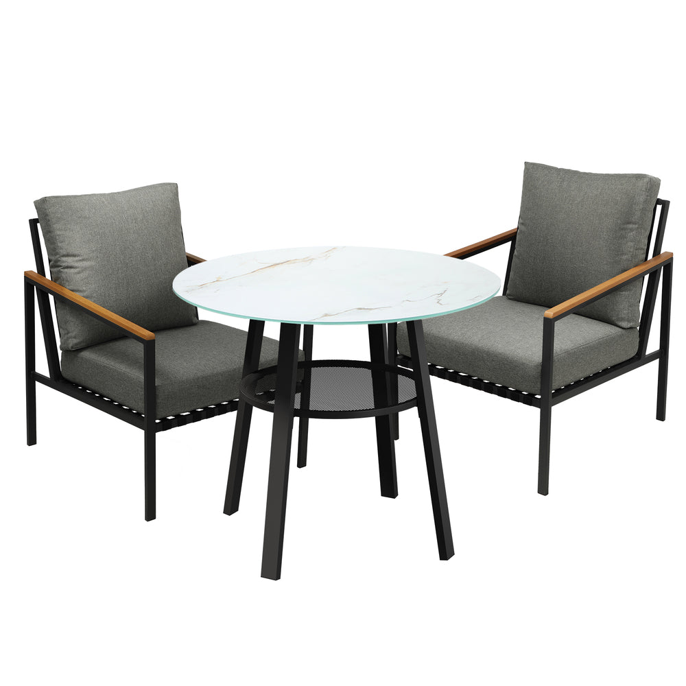 Livsip 3PCS Outdoor Dining Setting Patio Bistro Set-Outdoor Dining Set-PEROZ Accessories