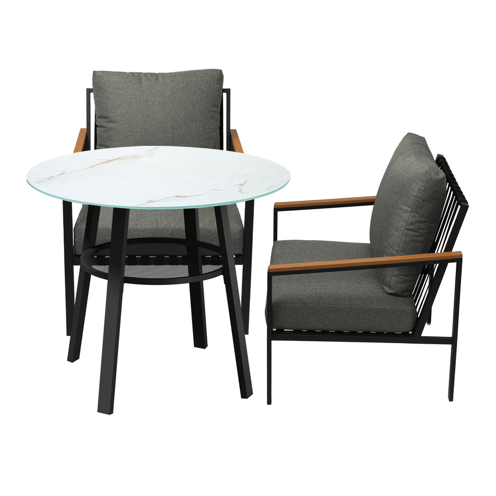 Livsip 3PCS Outdoor Dining Setting Patio Bistro Set-Outdoor Dining Set-PEROZ Accessories