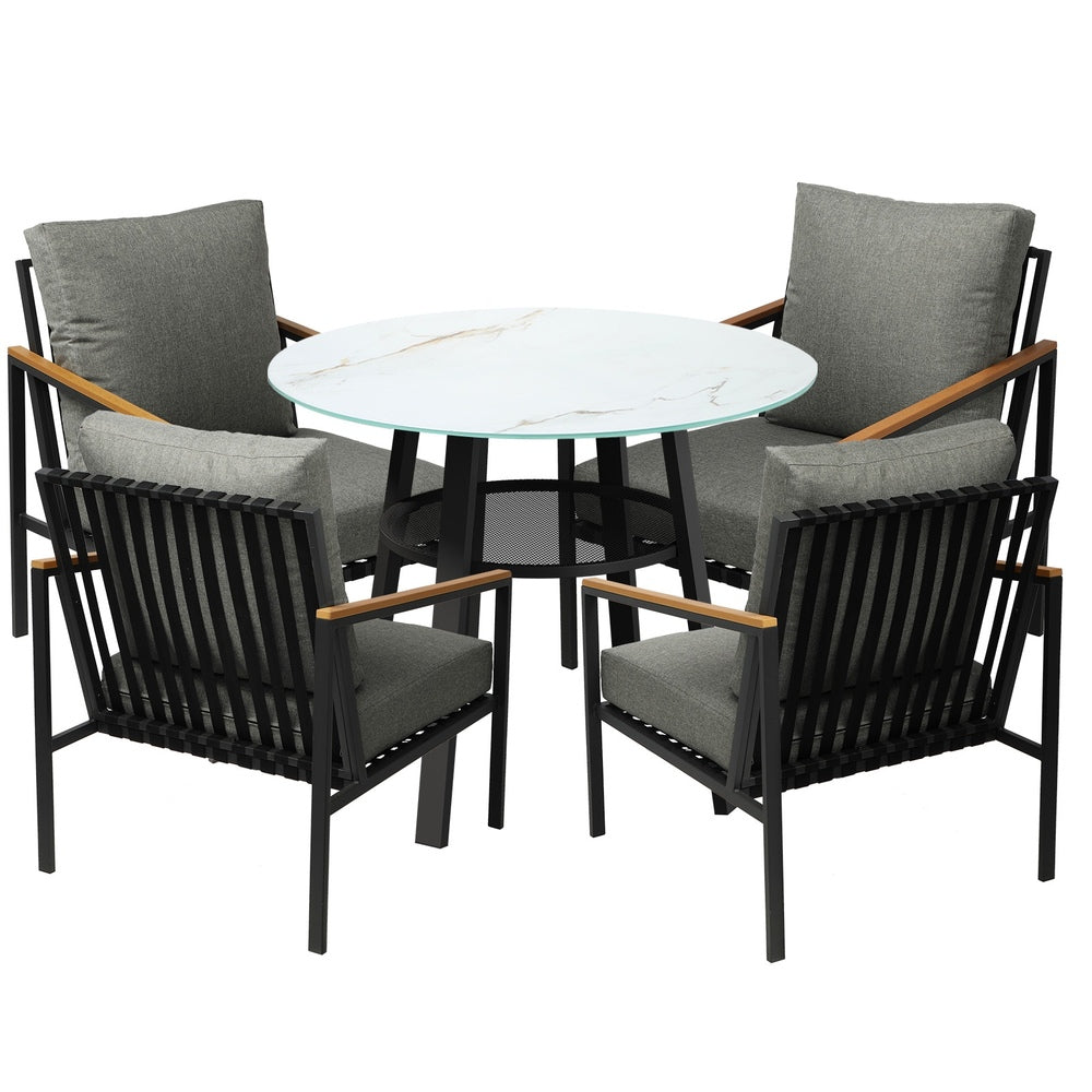 Livsip 5PCS Outdoor Dining Setting Patio Bistro Set-Outdoor Dining Set-PEROZ Accessories