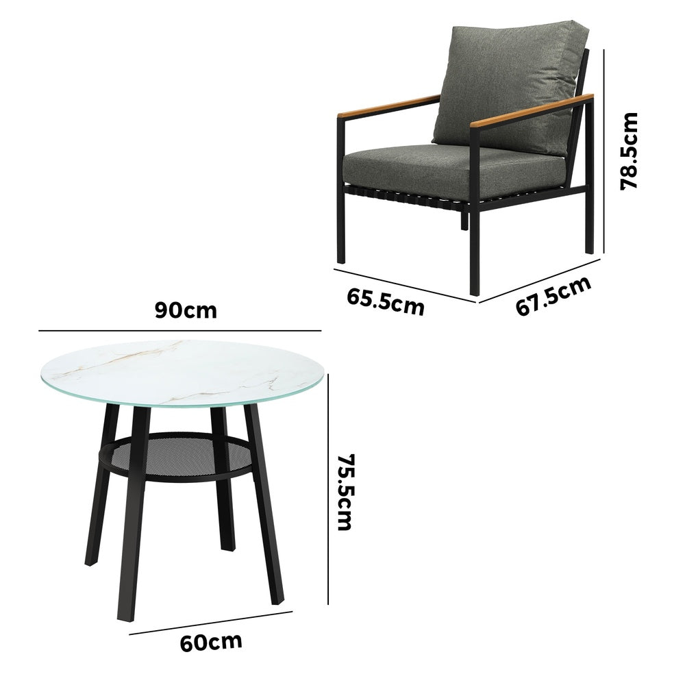 Livsip 5PCS Outdoor Dining Setting Patio Bistro Set-Outdoor Dining Set-PEROZ Accessories