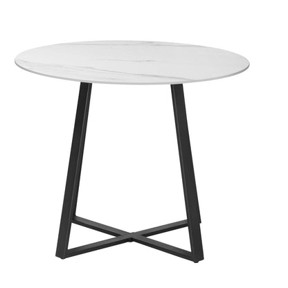 Livsip 90cm Outdoor Dining Sintered Stone Table Black-Outdoor Dining Sets-PEROZ Accessories