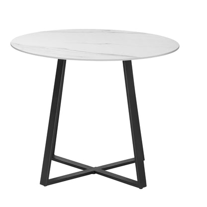 Livsip 90cm Outdoor Dining Sintered Stone Table Black-Outdoor Dining Sets-PEROZ Accessories