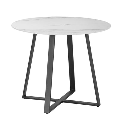 Livsip 90cm Outdoor Dining Sintered Stone Table Black-Outdoor Dining Sets-PEROZ Accessories