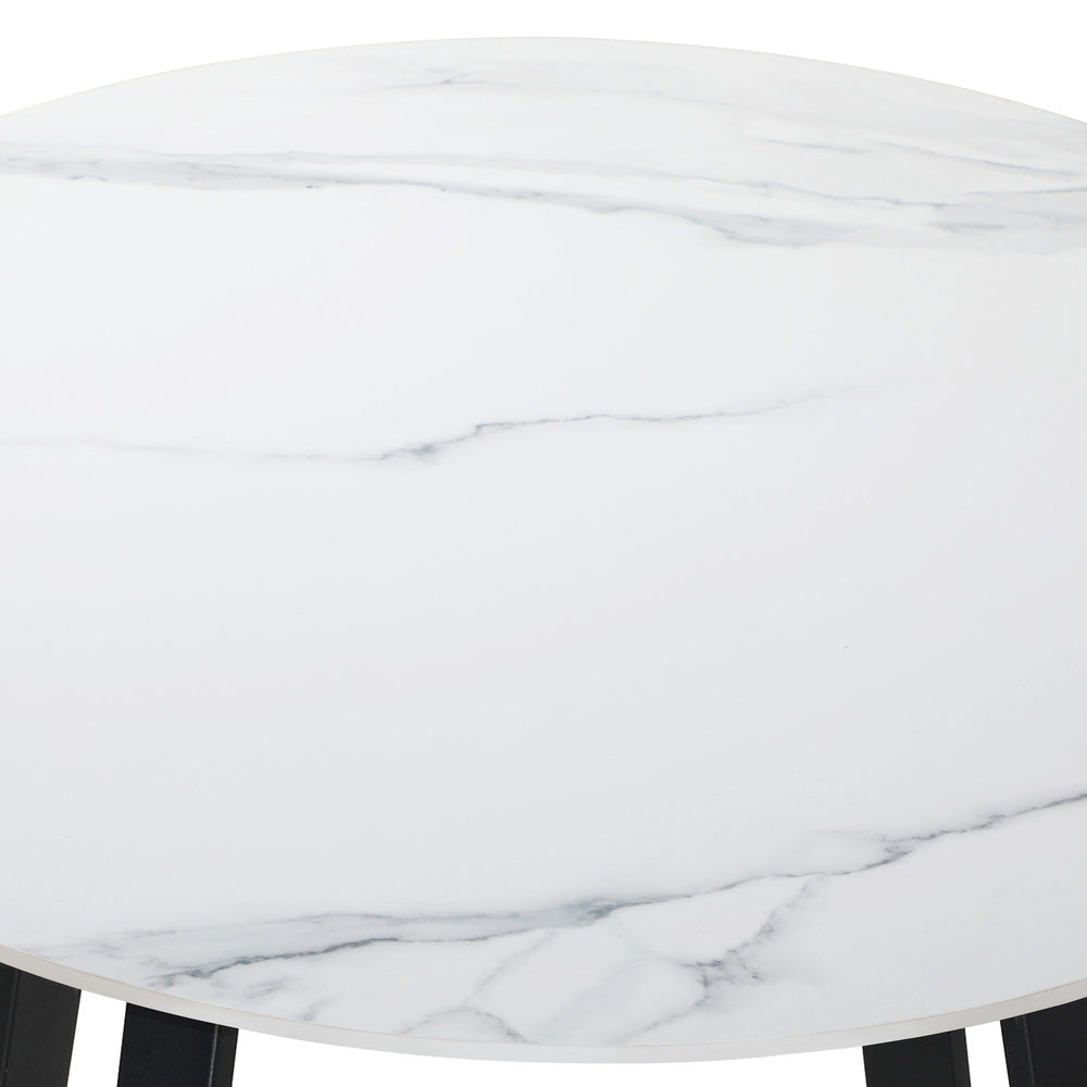 Livsip 90cm Outdoor Dining Sintered Stone Table Black-Outdoor Dining Sets-PEROZ Accessories