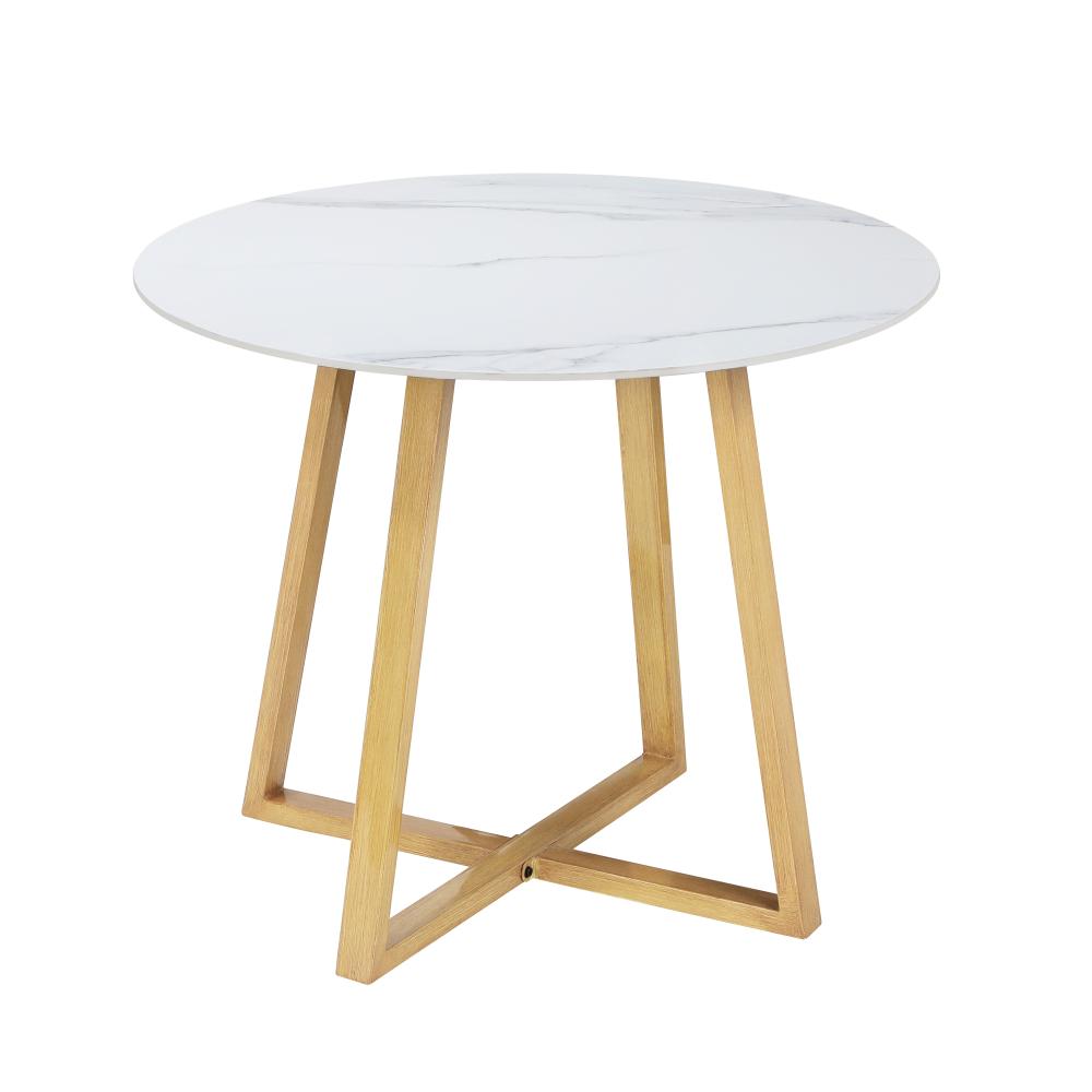 Livsip 90cm Outdoor Dining Sintered Stone Table Brown-Outdoor Dining Sets-PEROZ Accessories