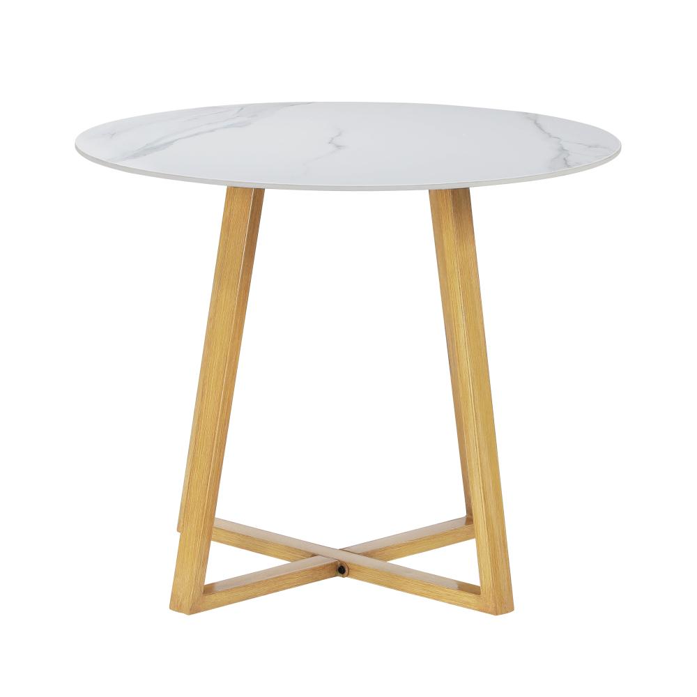 Livsip 90cm Outdoor Dining Sintered Stone Table Brown-Outdoor Dining Sets-PEROZ Accessories