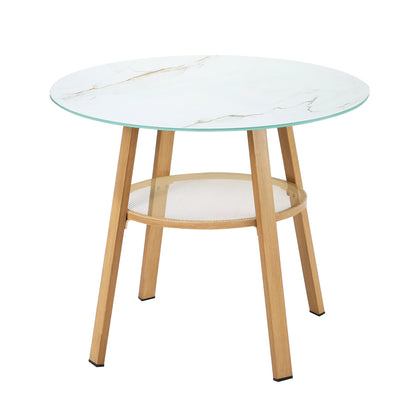 Livsip 3PCS Outdoor Furniture Dining Set Table with Storage Shelf-Outdoor Dining Set-PEROZ Accessories