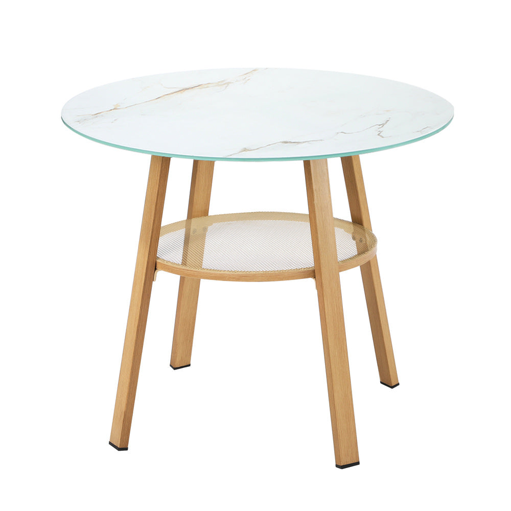 Livsip Outdoor 3PCS Dining Set Table with Storage Shelf-Outdoor Dining Set-PEROZ Accessories