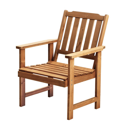 Livsip 3PC Outdoor Dining Set Solid Wood Chair and Table-Outdoor Dining Set-PEROZ Accessories