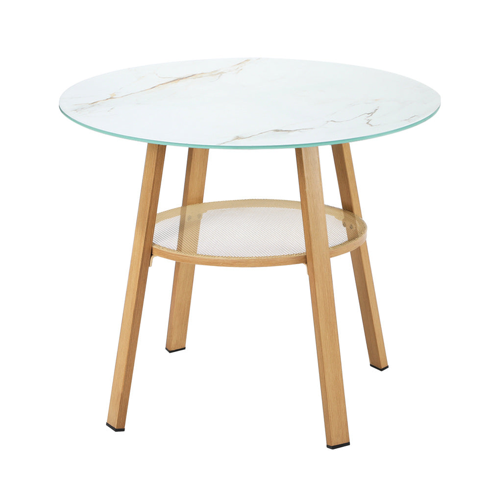 Livsip 3 Piece Outdoor Dining Setting Table w/Storage Shelf-Outdoor Dining Set-PEROZ Accessories