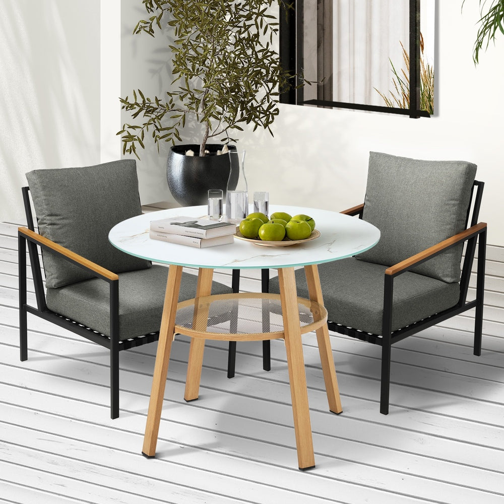 Livsip Outdoor Patio Set Lounge Bistro Dining Set 2 Seater-Outdoor Dining Set-PEROZ Accessories