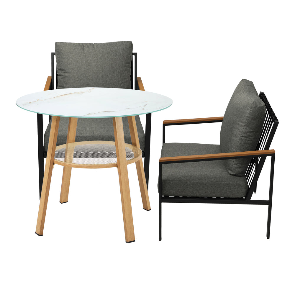 Livsip Outdoor Patio Set Lounge Bistro Dining Set 2 Seater-Outdoor Dining Set-PEROZ Accessories